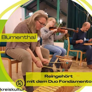 Reingehört 3 Menschen aus Blumenthal spielen Xylophon und Bratsche